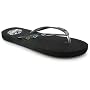 Pineapple "Pine Hop" Ladies Flip Flop Sandals - Black