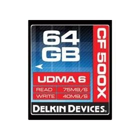 Delkin DDCF500-64G 64GB CF 500X Memory Card