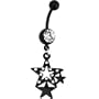 Bioplast Black Starlet Star Dangle Belly Ring