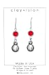 Clayvision Softball/Baseball Charm Earrings with Birthstone/Team Color Swarovski Crystal
