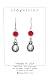 Clayvision Softball/Baseball Charm Earrings with Birthstone/Team Color Swarovski Crystal