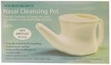 Ceramic Neti Pot for Nasal Cleansing by Ancient Secrets - New Improved Design