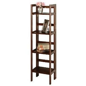 4-Tier Folding Shelf, Narrow By Winsome Wood