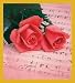 Sheet Music with Roses Bookmark Image