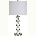 ORE International 29.5" Satin Nickel Metal Table Lamp