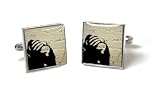 Doh! Tyler & Tyler Monkey Cufflinks in a Stencil Art Banksy Style