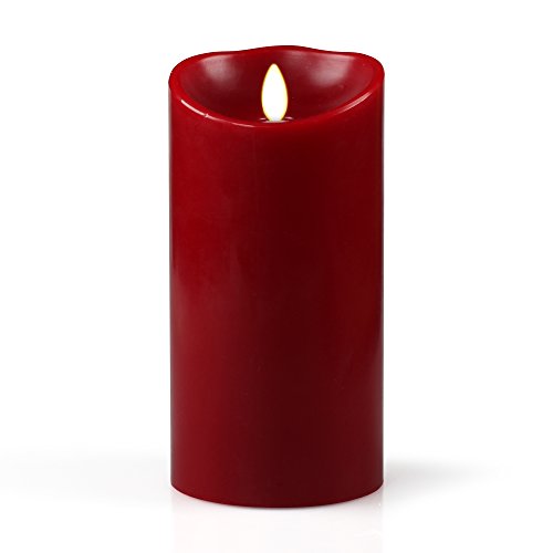 Flameless Real Wax Moving Wick LED Candle for Home/Party/Halloween/Christmas/Wedding Decor with Timer Control Cinnamon Scent 4