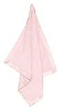 Angel Dear Fuzzy Blanket with Satin Trim, Baby Pink