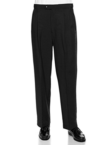 RGM Men's Tuxedo Pants-Pleated Front w/Side Satin Stripe