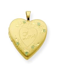 Genuine .925 Gold Plated Sterling Silver 20mm Satin, Enameled, D/C Love Locket". 100% Satisfaction Guaranteed.