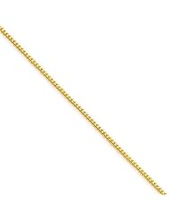 14k Yellow 20in Gold .9mm Solid Polished Franco Necklace Chain. Metal Wt- 3.63g