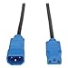 Tripp Lite Heavy-Duty Power Extension Cord 15A, 14AWG (IEC-320-C14 to IEC-320-C13 with Blue Plugs) 6-ft.(P005-006-BL)