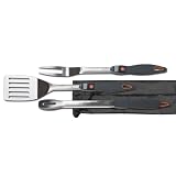 Chefs Basics HW5206 3-Piece Stainless-Steel Light-Up Barbecue Tool Set with Storage Pouch