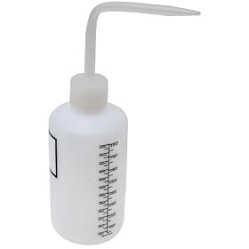 Vestil BTL-WN-8-LBL Narrow-Mouth Graduated Dispensing Wash Bottle with Label and Natural Cap, Low Density Polyethylene, 8 oz Capacity, Case of 100