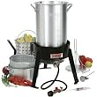 Barbour 3016 Bayou Classic Turkey Fryer With Basket And Fry Pot - 30 Quart