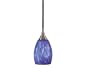 Kenroy Home 44301BS-LAG Medici Mini-Pendant with Lagoon Glass Shade, Brushed Steel