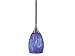 Kenroy Home 44301BS-LAG Medici Mini-Pendant with Lagoon Glass Shade, Brushed Steel
