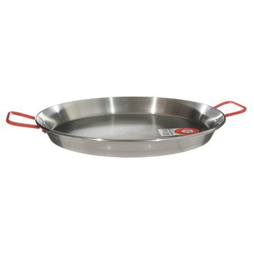 22 Inch Traditional Steel Paella Pan by La Paella