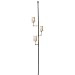 Visual Comfort TOB1013BZ-HAB-NP Thomas O'Brien 3 Light Ziyi Tension Pole Lamp in Bronze and Hand