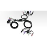 ATEN 2-Port USB 2.0 DVI KVM Switch with Audio CS62DU (Black) by