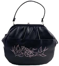 Lux de Ville Retro HOPE Black Deluxe Clutch Handbag