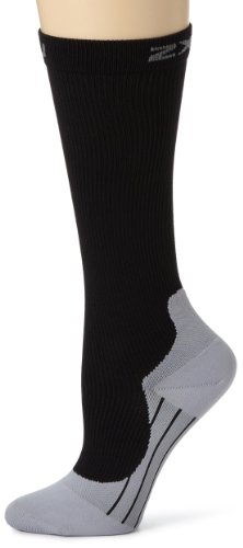 2XU Women's Compression Race Sock (Black/Grey, Small)