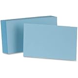 Oxford Unruled Index Cards, 5 x 8 Inches, Blue, 100 per Pack (7520-BLU)