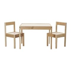 IKEA Kindersitzgruppe "L�TT" Kindertisch mit 2 St�hlen aus Kieferholz