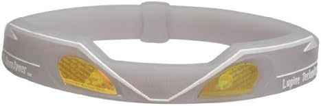 Wolf Moon Power Silicone Wristband Bracelet (Color: Translucent Gray, Size: S)