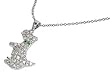 Sterling Silver CZ Necklaces - Dog - Chain: 16-18" (adjustable) Height: 27mm
