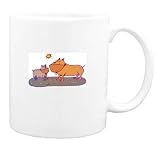 Mug with bulldog, bone, mother, dog, puppy