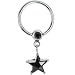 14 Gauge Black Cubic Zirconia Star Captive Ring