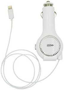 WECODO Retractable Lightning Cable Vehicle USB Port Car Charger for iPhone 6 Plus iPhone 5 5C 5S iPad Air 2 iPod Touch 5