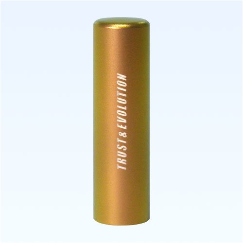 Cover image : 法人様ご印鑑 代表者印 寸胴タイプ トワイライトオレンジチタン 16.5mm Bmark ケース無 上彫職人印影