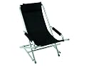 PT Garden Chair, Polished Aluminium with Black Nylon