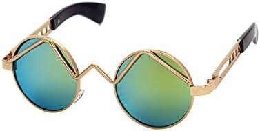 Sunny&amp;Love Designer Glasses Hippie Retro Round Frame Sunglasses - UV400