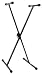Musical Instruments : Yamaha PKBS1 Single Braced Adjustable X-Style Keyboard Stand