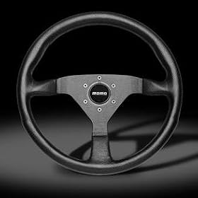 Momo Monte Carlo cuir noir 320mm volant