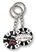 Las Vegas Key Chain Casino Chip Black Metal