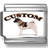 Akita Dog Custom Photo Italian Charm