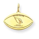 14K Arizona Cardinals Small Football w/Logo & Name