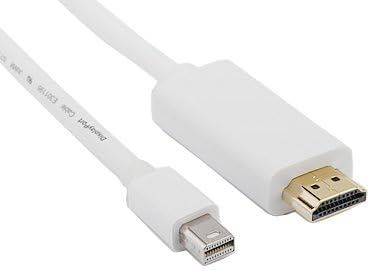 iStarTech 6FT Mini Displayport to Hdmi Cable | Mini Dp to Hdmi | Thunderbolt Compatible | Full Hd 1080p | 24k Gold Plated Connectors | Video+audio - White 1.8 Meters 6 Feet