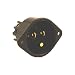 Leviton 5239 15 Amp, 125 Volt, Flanged Inlet Receptacle, Straight Blade, Commercial Grade, Grounding, Back Wired, Black