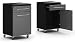 Single Door and Single Drawer Rolling Base Cabinet (Graphite/Black) (35"H x 22"W x 21"D)