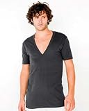 American Apparel Short Sleeve Deep V-Neck T-Shirt. 6456