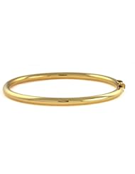 CleverEves 14Kt Yellow Gold Tube Bangle 4mm