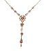 Michal Negrin Necklace with Stars, Round Central Element, Pink and Brown Swarovski Crystals - Hypoallergenic, Very Feminine Michal Negrin Necklace with Stars, Round Central Element, Pink and Brown Swarovski Crystals - Hypoallergenic, Very Feminine