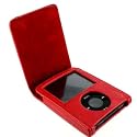 RED FLAP Apple iPod Nano 3rd Generation 4 GB and 8 GB Nano 3G Leather Case Package includes Screen Protector + Belt Clip 18 Options