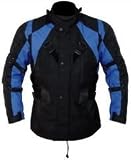 Motorradjacke, Textiljacke, blau + Halswärmer