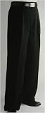 Wide Leg Mens Dress Pants , 42x34, Black